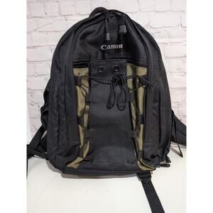 Canon DLSR 200 EF Deluxe Photo Backpack Straps Padded Dividers Black Green